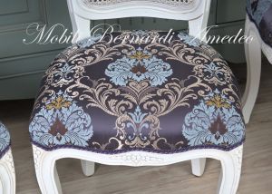 SE09 SL3 White Parisian Chair Damask Fabric In Seat 06